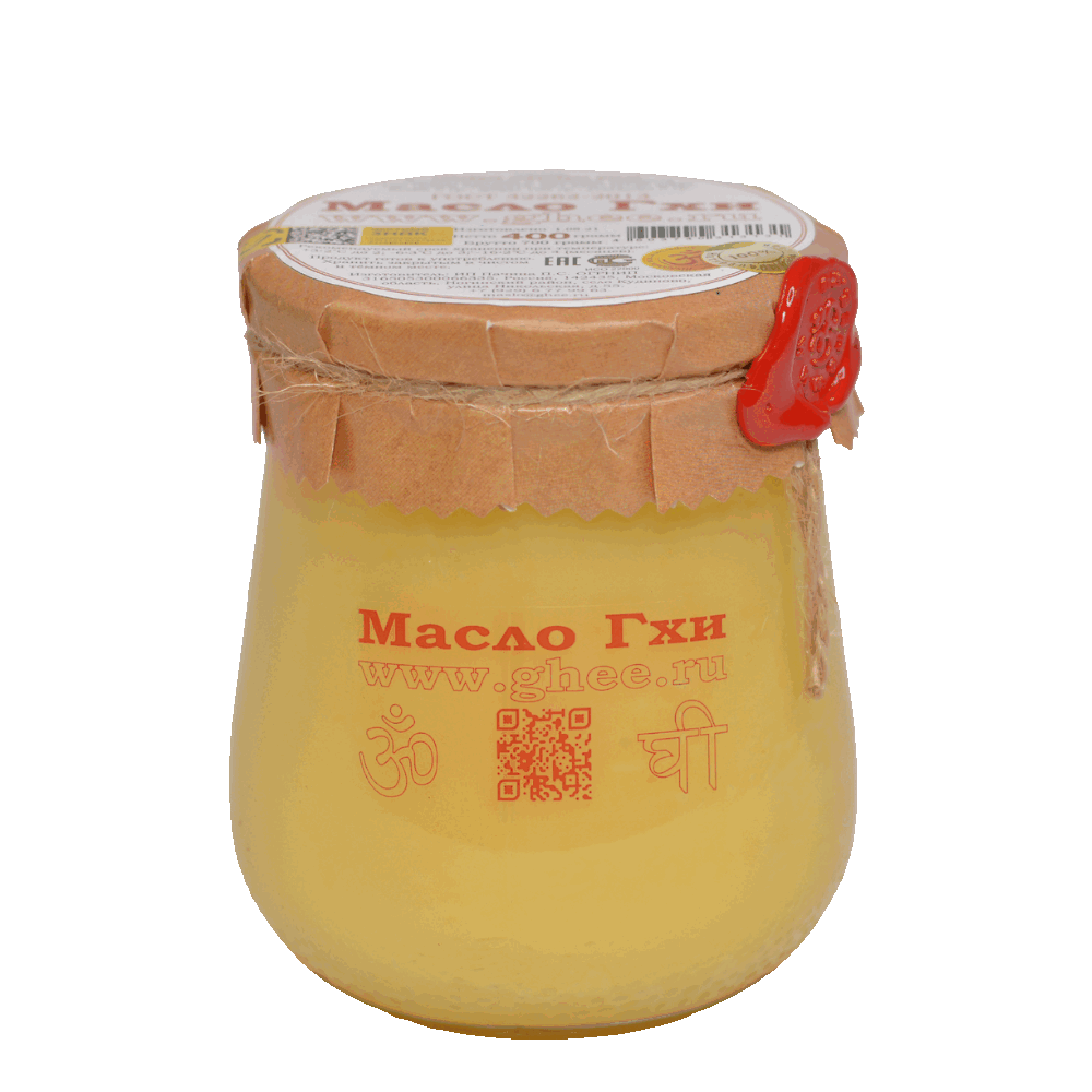 Масло гхи 400 грамм натуральное в стеклянной банке